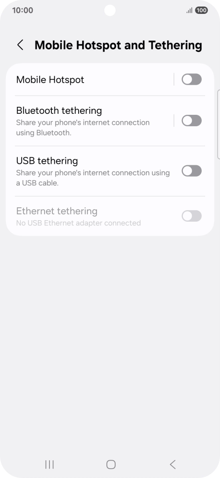 Press Mobile Hotspot. Press Mobile Hotspot.