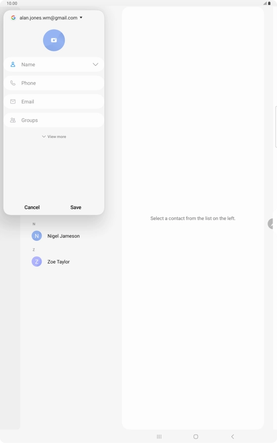Press the address book drop down list. Press the address book drop down list.