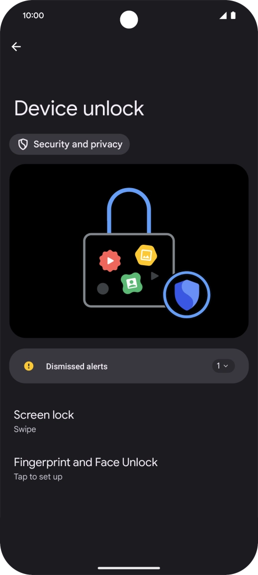 Press Fingerprint and Face Unlock. Press Fingerprint and Face Unlock.
