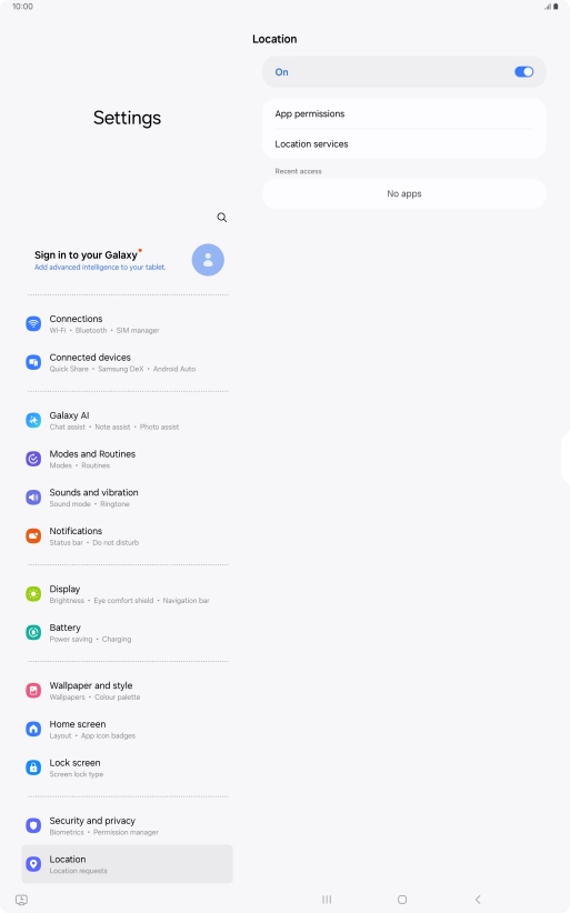 Press App permissions. Press App permissions.