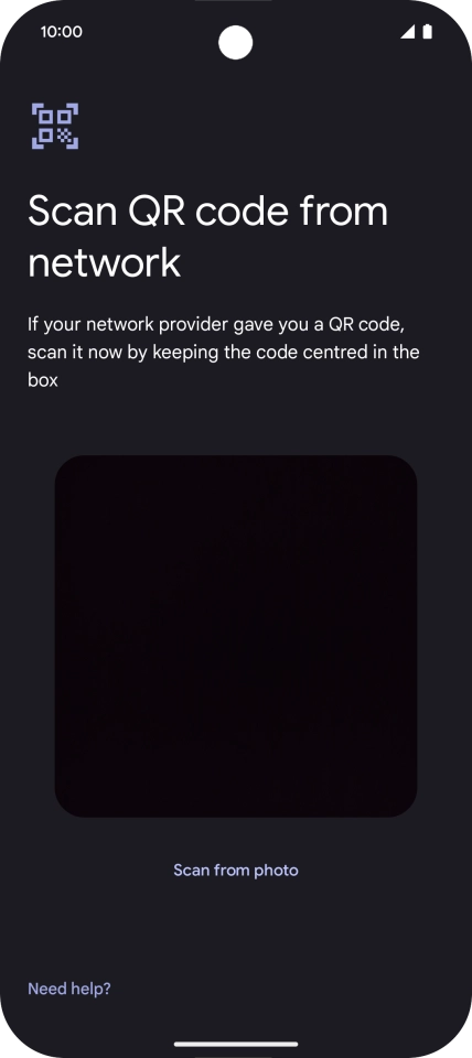Place the QR code you've received inside the phone camera frame to scan the code. Place the QR code you've received inside the phone camera frame to scan the code.