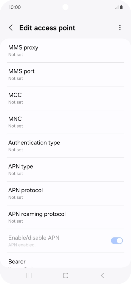 Press MMS port. Press MMS port.
