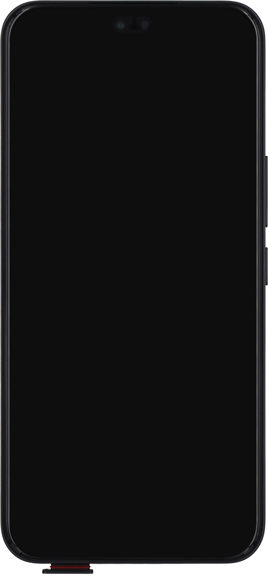 Remove the SIM holder from your phone. Remove the SIM holder from your phone.
