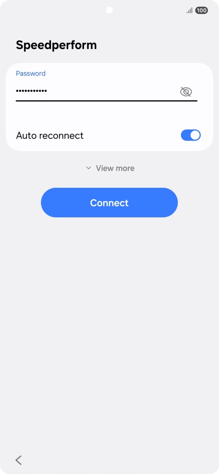 Key in the password for the Wi-Fi network and press Connect. Key in the password for the Wi-Fi network and press Connect.