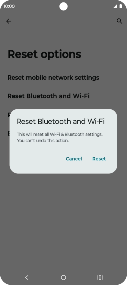 Press Reset. Press Reset.