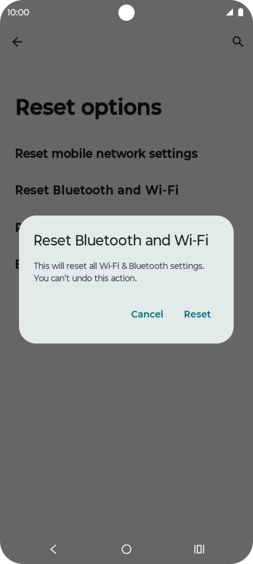 Press Reset. Press Reset.