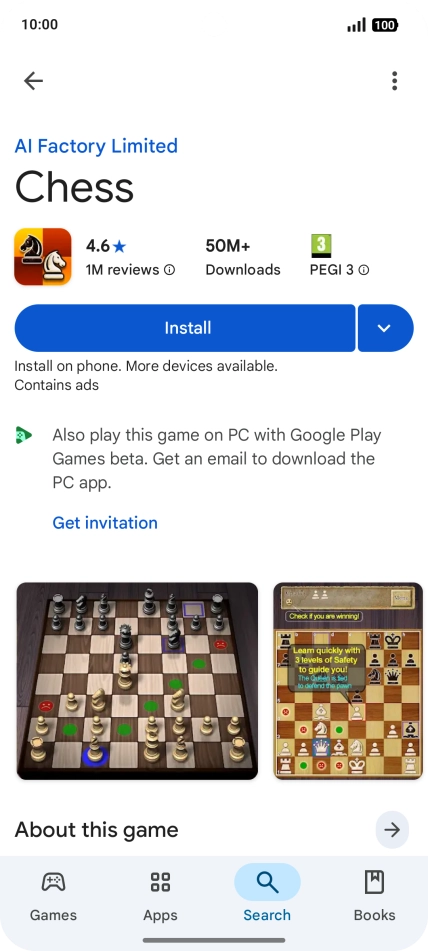 Press Install and follow the instructions on the screen to install the app. Press Install and follow the instructions on the screen to install the app.