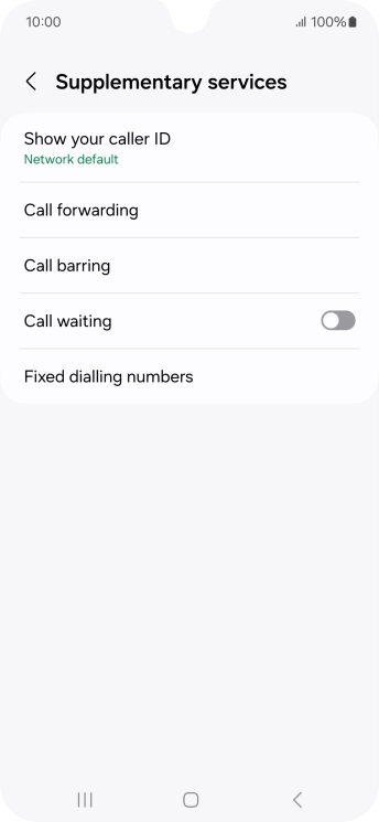 Press Call forwarding. Press Call forwarding.