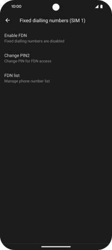 Press Enable FDN. Press Enable FDN.