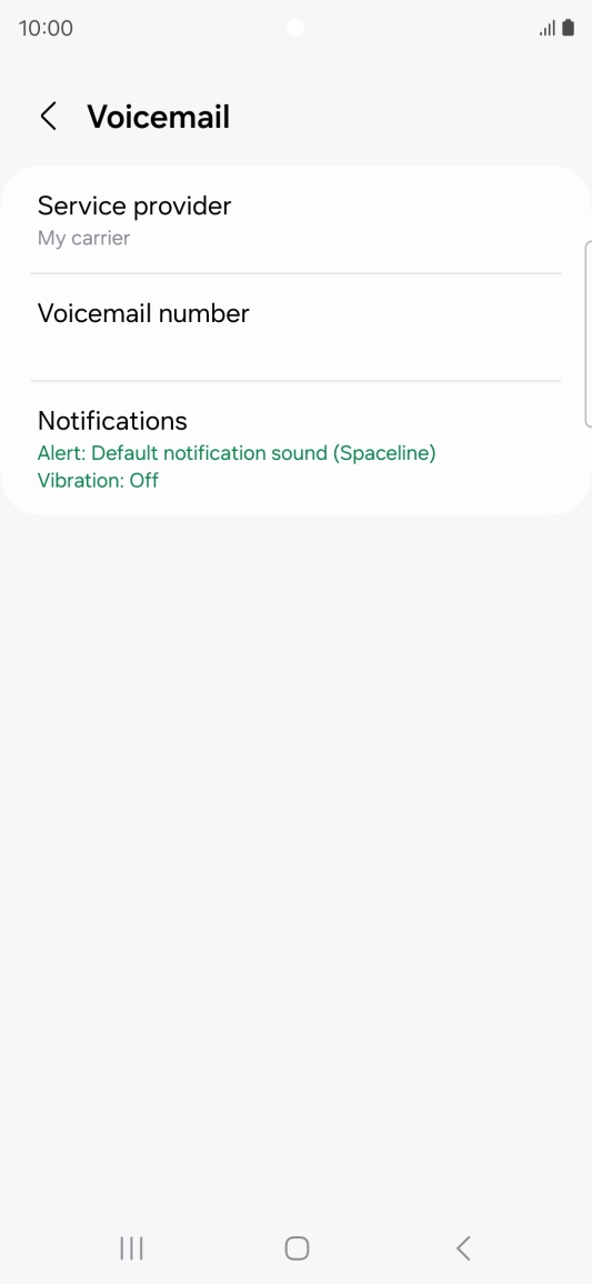 Press Voicemail number. Press Voicemail number.