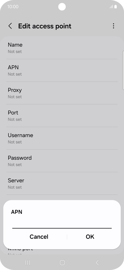 Key in everywhere and press OK. Key in everywhere and press OK.