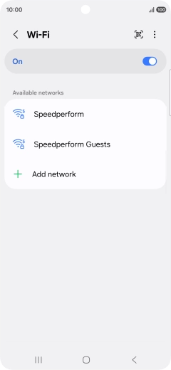 Press the required Wi-Fi network. Press the required Wi-Fi network.