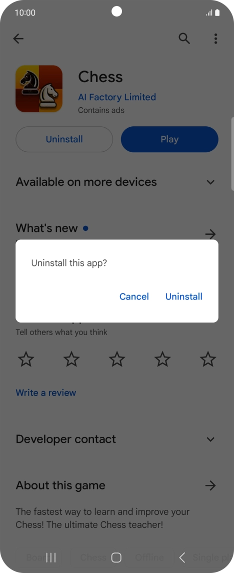 Press Uninstall. Press Uninstall.