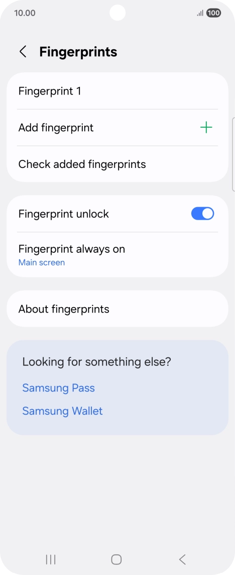 Press the required settings to turn them on or off. Press the required settings to turn them on or off.