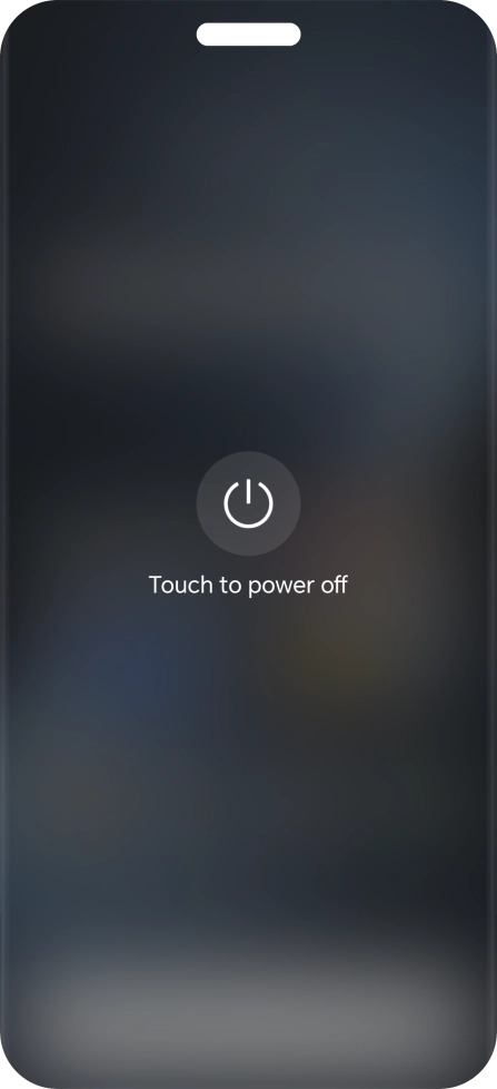 Press Touch to power off. Press Touch to power off.
