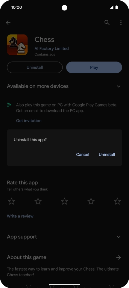 Press Uninstall. Press Uninstall.