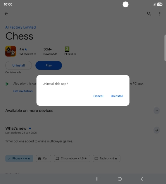 Press Uninstall. Press Uninstall.