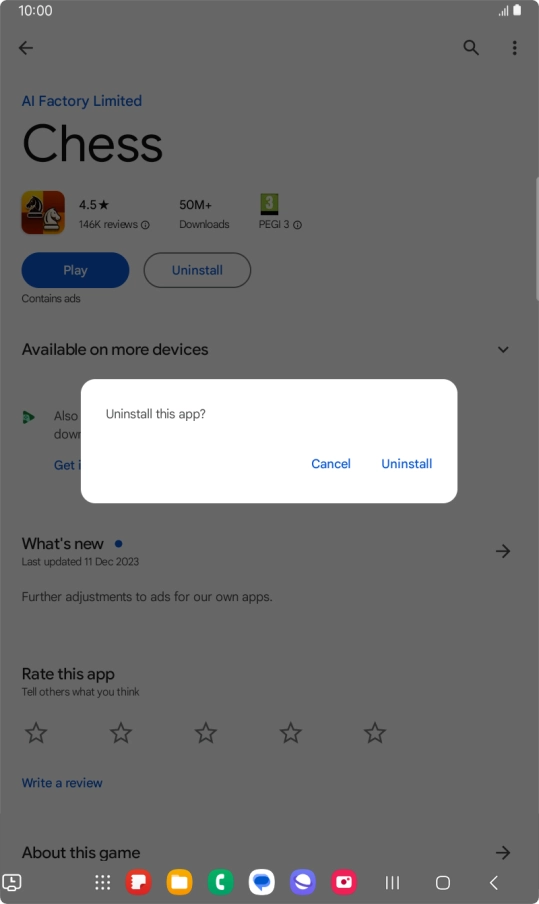 Press Uninstall. Press Uninstall.