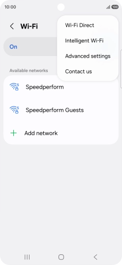 Press Intelligent Wi-Fi. Press Intelligent Wi-Fi.