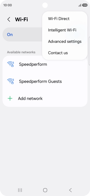 Press Intelligent Wi-Fi. Press Intelligent Wi-Fi.