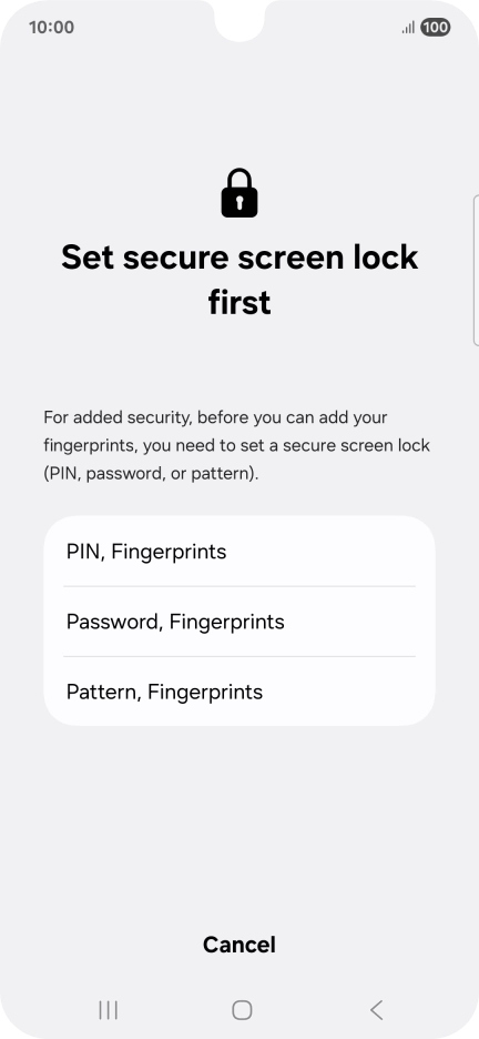 Press the required phone lock code and follow the instructions on the screen to create an additional phone lock code. Press the required phone lock code and follow the instructions on the screen to create an additional phone lock code.