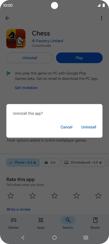 Press Uninstall. Press Uninstall.