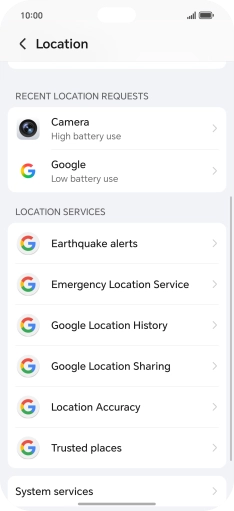 Press Location Accuracy. Press Location Accuracy.