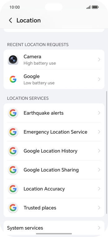 Press Location Accuracy. Press Location Accuracy.