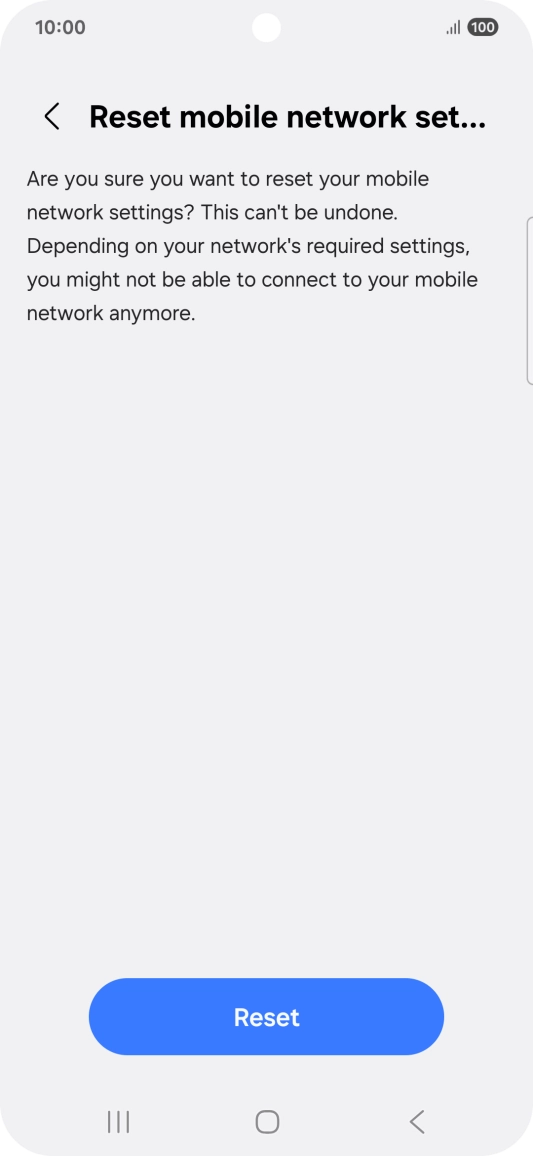 Press Reset. Press Reset.