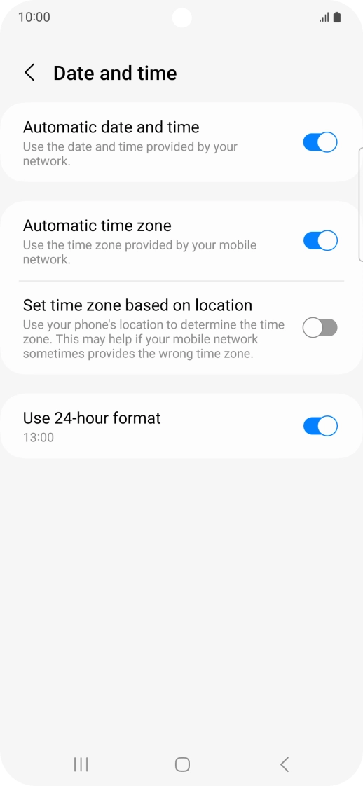 Press the Home key to return to the home screen. Press the Home key to return to the home screen.
