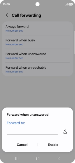 Key in +447953222222 and press Enable. Key in +447953222222 and press Enable.