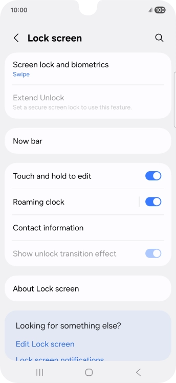 Press Screen lock and biometrics. Press Screen lock and biometrics.