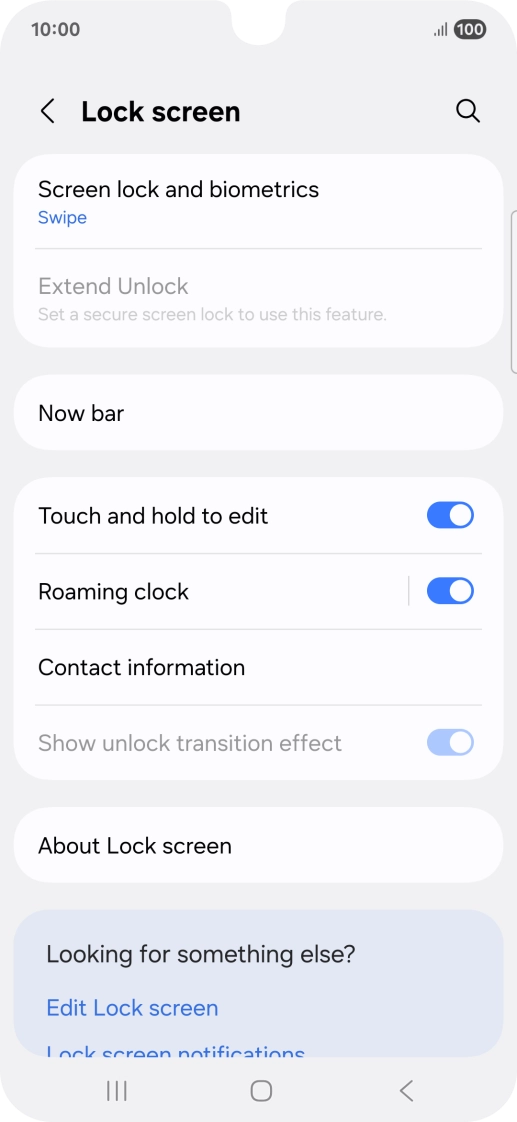 Press Screen lock and biometrics. Press Screen lock and biometrics.