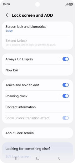 Press Screen lock and biometrics. Press Screen lock and biometrics.