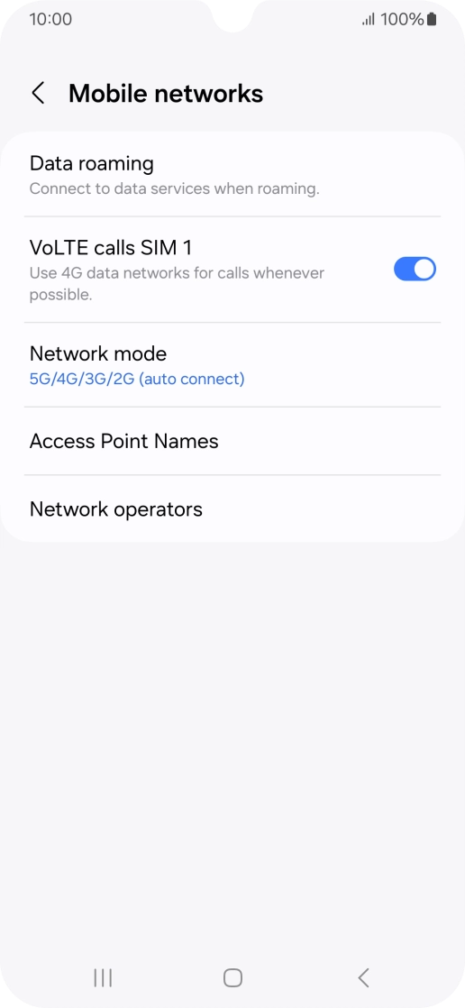 Press Network mode. Press Network mode.