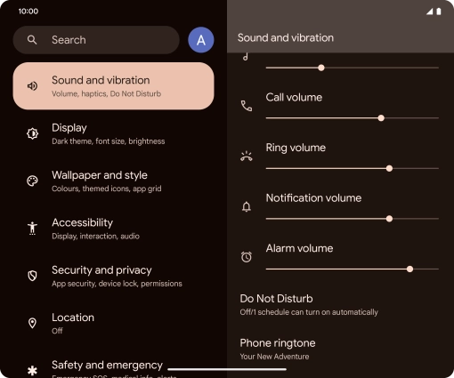 Press Phone ringtone. Press Phone ringtone.