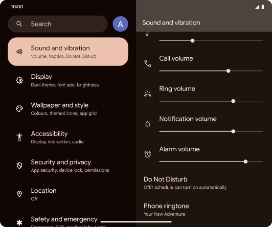 Press Phone ringtone. Press Phone ringtone.