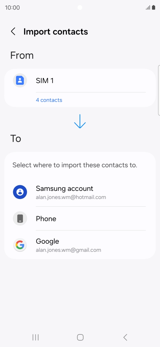 Press the required Google account. Press the required Google account.
