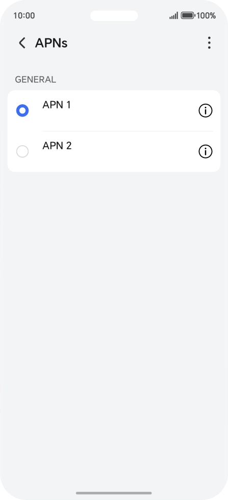 Press the field next to the data connection to activate it. Press the field next to the data connection to activate it.
