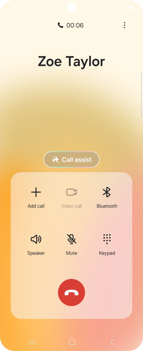 Press Call assist during a call. Press Call assist during a call.