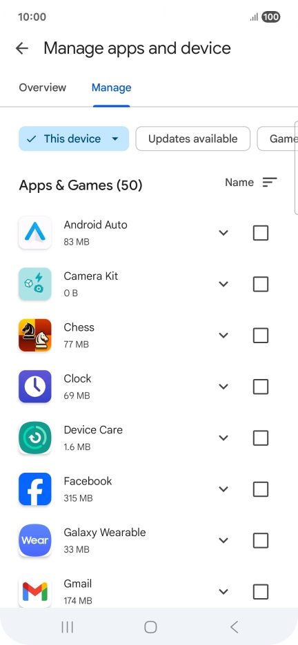 Press the required app. Press the required app.