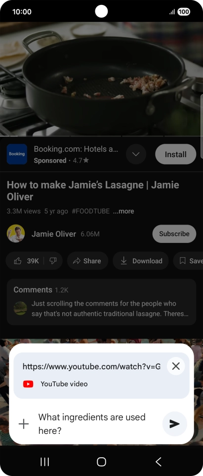 Follow the instructions on the screen to type or speak the required question for the video. Follow the instructions on the screen to type or speak the required question for the video.