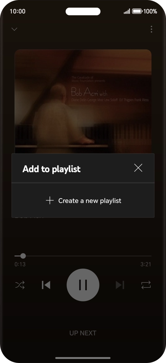 Press Create a new playlist. Press Create a new playlist.