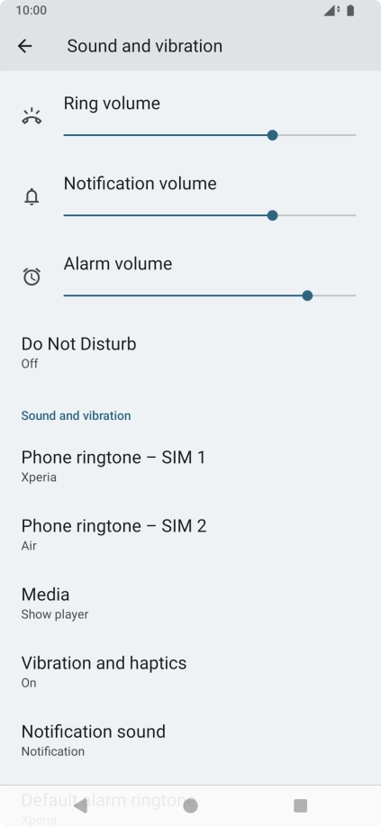 Press Phone ringtone - SIM. Press Phone ringtone - SIM.