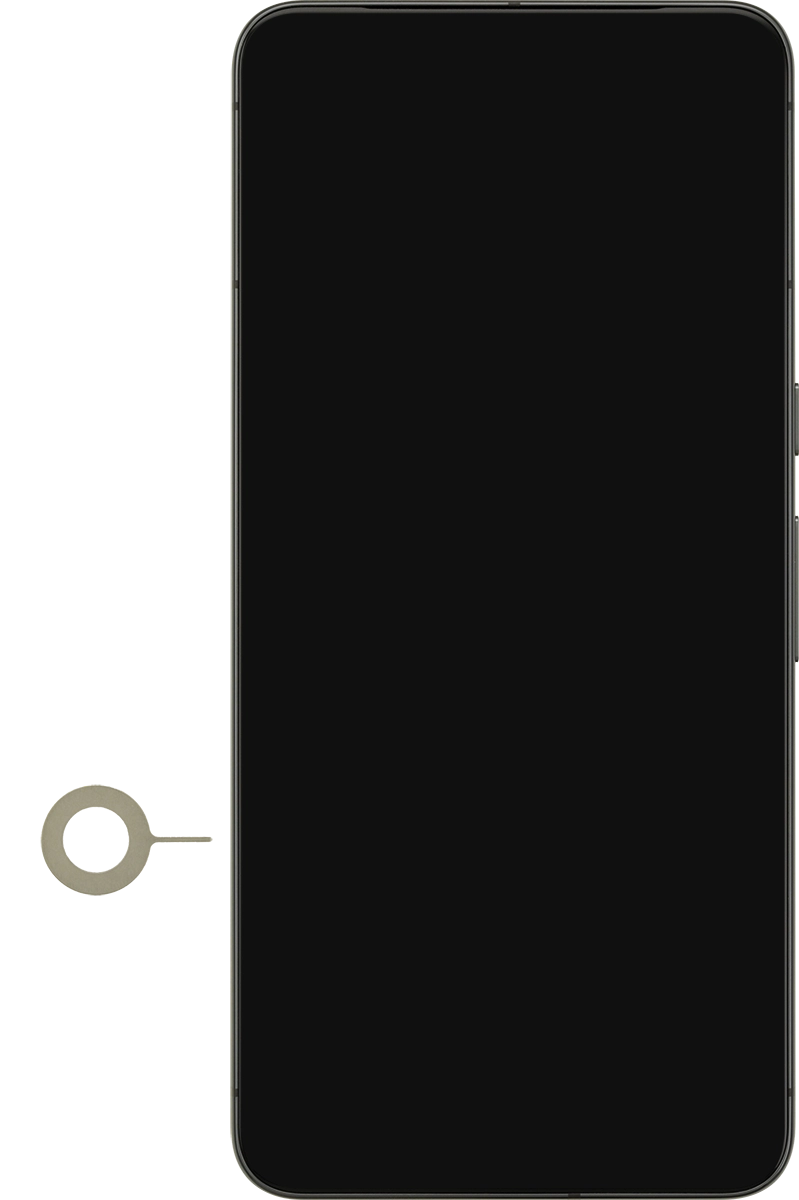 Find the opener for the SIM holder. Find the opener for the SIM holder.