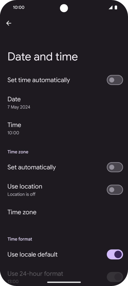 Press the indicator next to Press the indicator next to