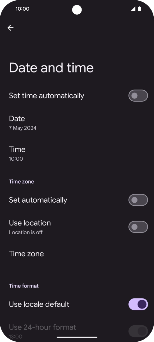 Press the indicator next to Press the indicator next to