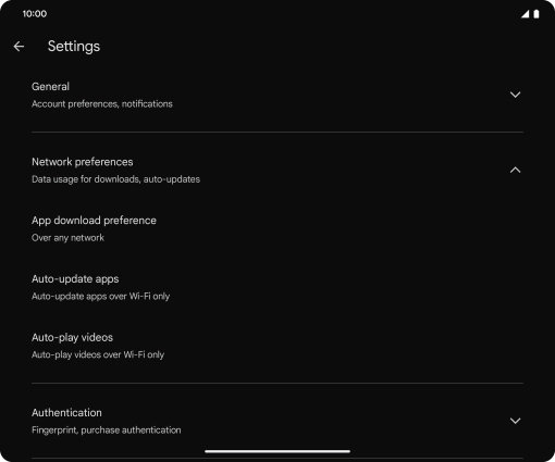 Press Auto-update apps. Press Auto-update apps.