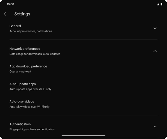 Press Auto-update apps. Press Auto-update apps.