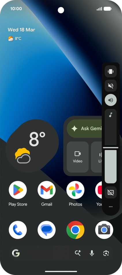 Press the silent mode icon to turn on the function. Press the silent mode icon to turn on the function.